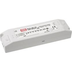 MEAN WELL PLC-30-12 LED driver, napájecí zdroj pro LED konstantní napětí, konstantní proud 30 W 0 - 2.5 A 12 V/DC bez možnosti stmívání, PFC spínací obvod ,