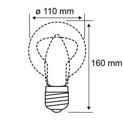 Paulmann 29261 LED E27 kulatý tvar 4 W jantar (Ø x v) 110 mm x 160 mm 1 ks
