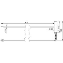 Greisinger GTF40-K-620 vpichovací sonda -50 do 250 °C