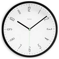 Hama 00185882 Quartz nástěnné hodiny 25 cm x 25.00 mm x 25.00 mm x 4.00 mm, černá