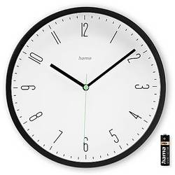 Hama 00185882 Quartz nástěnné hodiny 25 cm x 25.00 mm x 25.00 mm x 4.00 mm, černá