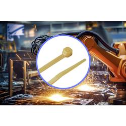 TRU COMPONENTS TC-12533328 stahovací pásky 150 mm 3.6 mm světle hnědá pro použití při vysokých teplotách 100 ks