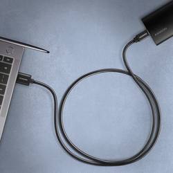 AXAGON USB kabel USB 3.2 Gen1 USB-C ® zástrčka, USB-A zástrčka 1.00 m černá pozlacené kontakty BUCM3-AM10AB