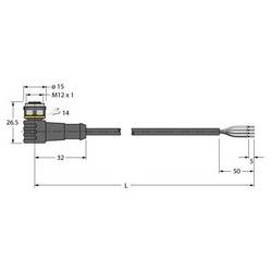 Turck WKC4.4T-10/TXL připojovací kabel pro senzory - aktory, 6625517, piny: 4, 10 m, 1 ks
