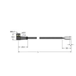 Turck PKW3M-10/TXL připojovací kabel pro senzory - aktory, 6625558, piny: 3, 10 m, 1 ks