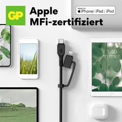 GP USB kabel USB-C®, Apple Lightning konektor 1.50 m černá GPCBCXBPBKUSB964