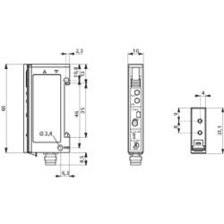 Contrinex LFS-3060-103 Světelný zesilovač , 620 000 915, spínání za světla, spínání za tmy, trimr, přepínač, 10 - 30 V/DC, 1 ks