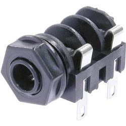 Neutrik NMJ4HF-S jack konektor 6.35 mm zásuvka, vestavná horizontální Pólů: 2 mono černá 1 ks