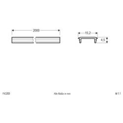 EVN FIO 200 EVN Lichttechnik Profil-Cover (d x š) 2000 mm x 15.20 mm 1 ks