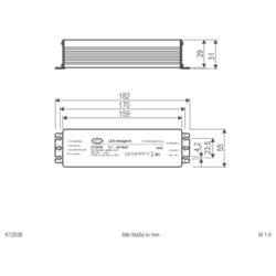 EVN K12036 napájecí zdroj pro LED konstantní napětí 36 W 12 V/DC schválení nábytku , PFC spínací obvod , bez možnosti stmívání, outdoorový , ochrana proti