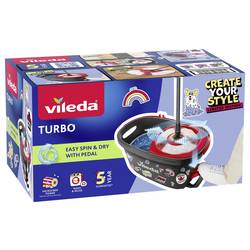Vileda 183683 Vileda TURBO MY STYLE Box - Dirt is Good Kompletní sada mopu antracitová, červená 1 ks