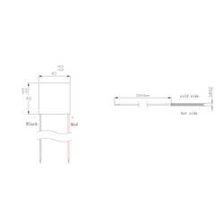 TRU COMPONENTS TEC1-127050 1571721 Peltierův článek, 44.7 W, 5 A, (d x š x v) 40 x 40 x 3.9 mm
