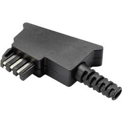 TRU COMPONENTS GM02F Sada TAE zástrčka, zahnutá černá Množství: 1 ks