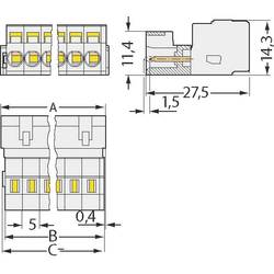 WAGO 721 zásuvkový konektor na kabel 5, rozteč 5 mm, 721-605, 1 ks