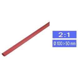TRU COMPONENTS 1225461 smršťovací bužírka bez lepidla červená 100 mm 50 mm Poměr smrštění:2:1 metrové zboží