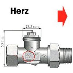 mosazný Herz 700100 vhodný pro topné těleso Herz, M28 x 1,5