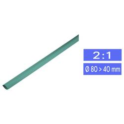 TRU COMPONENTS 1225429 smršťovací bužírka bez lepidla zelená 80 mm 40 mm Poměr smrštění:2:1 metrové zboží