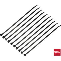 TRU COMPONENTS TC-12523696 stahovací pásky 250 mm 4.8 mm černá Odolnost proti chladu 100 ks