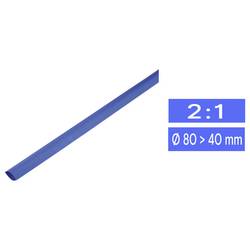 TRU COMPONENTS 1225526 smršťovací bužírka bez lepidla modrá 80 mm 40 mm Poměr smrštění:2:1 metrové zboží