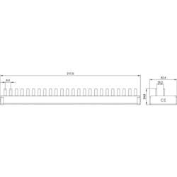 Siemens 5ST36740 Kolíkové sběrnice sběrnicová lišta Počet řádků 2 10 mm² 63 A 230 V Typ vodiče = L, N 1 ks