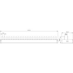 Siemens 5ST36740 Kolíkové sběrnice sběrnicová lišta Počet řádků 2 10 mm² 63 A 230 V Typ vodiče = L, N 1 ks