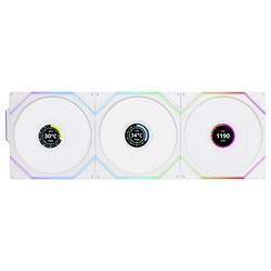 Lian Li Lian Li UNI FAN TL Wireless LCD Lüfter, ARGB, PWM, 3er-Pack inkl. Controller PC větrák s krytem bílá (š x v x h) 120 x 28 x 124 mm