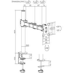 SpeaKa Professional SP-MM-210 rameno na monitory 1 Displej: (s) 43,2 cm (17) - 81,3 cm (32) černá nastavitelná výška, naklápěcí, nakláněcí, otočný