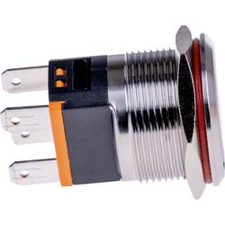 Joy-it BUTTON22C-L-RD spínač s reverzací 250 V/AC 15 A 1x zap/(vyp) s aretací červená (Ø x v) 22.20 mm x 34.50 mm IP67, IK10 1 ks