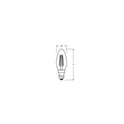 OSRAM HOMELIGHTING 4099854467189 LED Energetická třída (EEK2021) D (A - G) E14 svíčkový tvar 3.4 W studená bílá (Ø x v) 35.00 mm x 35.00 mm nestmívatelné 1 ks