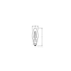 OSRAM HOMELIGHTING 4099854466779 LED Energetická třída (EEK2021) D (A - G) E14 svíčkový tvar 1.8 W = 25 W teplá bílá (Ø x v) 35.00 mm x 35.00 mm nestmívatelné