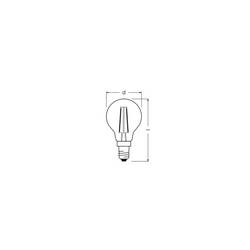 OSRAM HOMELIGHTING 4099854466755 LED Energetická třída (EEK2021) D (A - G) E14 1 W teplá bílá (Ø x v) 45.00 mm x 45.00 mm 1 ks