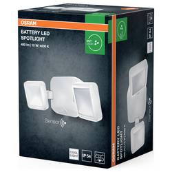 OSRAM HOMELIGHTING Battery LED Spotlight Sensor 10W 4000K IP54 White 4099854497513 venkovní reflektor 10 W