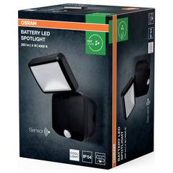 OSRAM HOMELIGHTING Battery LED Spotlight Sensor 4W 4000K IP54 Black 4099854497490 venkovní reflektor 4 W Barvy světla (LED svítidlo): neutrální bílá