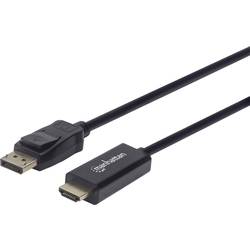 Manhattan DisplayPort / HDMI kabelový adaptér Konektor DisplayPort, Zástrčka HDMI-A 1.80 m černá 152679 Kabel DisplayPort