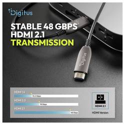 Digitus HDMI kabel Zástrčka HDMI-A, Zástrčka HDMI-A 30.00 m černá AK-330126-300-S 8K UHD, dvoužilový stíněný HDMI kabel