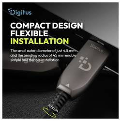 Digitus HDMI kabel Zástrčka HDMI-A, Zástrčka HDMI-A 10.00 m černá AK-330126-100-S 8K UHD, dvoužilový stíněný HDMI kabel
