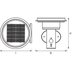 OSRAM HOMELIGHTING ENDURA Style Solar Wall Sensor Double Circle 6W Black 4099854455506 venkovní nástěnné LED osvětlení LED 6 W černá
