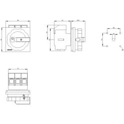 červená, žlutá 3pólový 50 mm² 100 A 690 V/AC Siemens 3LD27040TK53