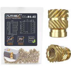 ruthex Závitová vložka Vhodné pro 3D tiskárnu: podporující PLA RX-4-40x5.7 GE-4-40x57-001