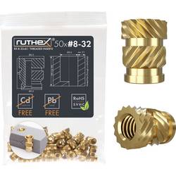 ruthex Závitová vložka Vhodné pro 3D tiskárnu: podporující PLA RX-8-32x8.1 GE-8-32x81-001
