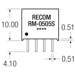 RECOM RM-3.33.3S DC/DC měnič napětí do DPS 3.3 V/DC 3.3 V/DC 76 mA 0.25 W Počet výstupů: 1 x Obsah 1 ks