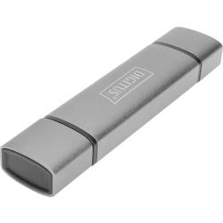 Digitus DA-70886 externí čtečka paměťových karet / hub USB 3.0, USB-A, USB-C® šedá