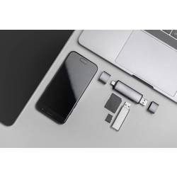 Digitus DA-70886 externí čtečka paměťových karet / hub USB 3.0, USB-A, USB-C® šedá