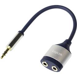LogiLink CA1100 Kabel jack audio adaptér [1x jack zástrčka 3,5 mm - 2x jack zásuvka 3,5 mm] černá