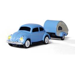 Carson Modellsport 500504148 VW Käfer mit Anhänger 1:87 RC model auta elektrický silniční model vč. akumulátorů, nabíječky a baterie ovladače