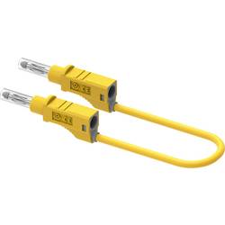 Electro PJP 2210/600V-CD1-25J měřicí kabel zásuvkový konektor 4 mm 25 cm žlutá 1 ks