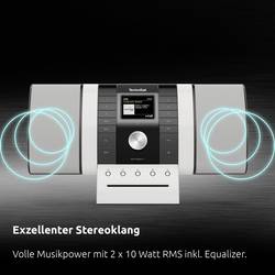 TechniSat MULTYRADIO 4.0 SE, schwarz/weiß 0001/3983 internetové stolní rádio, DAB+, FM, USB, CD, FM, DAB+, internet, Bluetooth, Wi-Fi, MP3, vč. dálkového