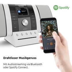TechniSat MULTYRADIO 4.0 SE, schwarz/weiß 0001/3983 internetové stolní rádio, DAB+, FM, USB, CD, FM, DAB+, internet, Bluetooth, Wi-Fi, MP3, vč. dálkového