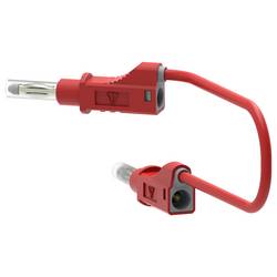 Electro PJP 2211/600V-CD1-50R měřicí kabel banánková zástrčka 50 cm červená 1 ks