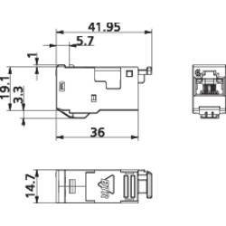 Metz Connect 130910-I RJ45 vestavný modul E-Dat CAT 6A 1 ks